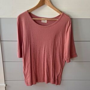 T.La Dusty Rose Short Sleeve Tee